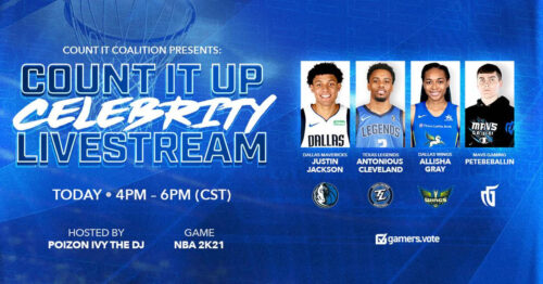 Dallas Mavs, Dallas Wings, Mavs Gaming and Texas Legends Host Count It Up Celebrity Livestream