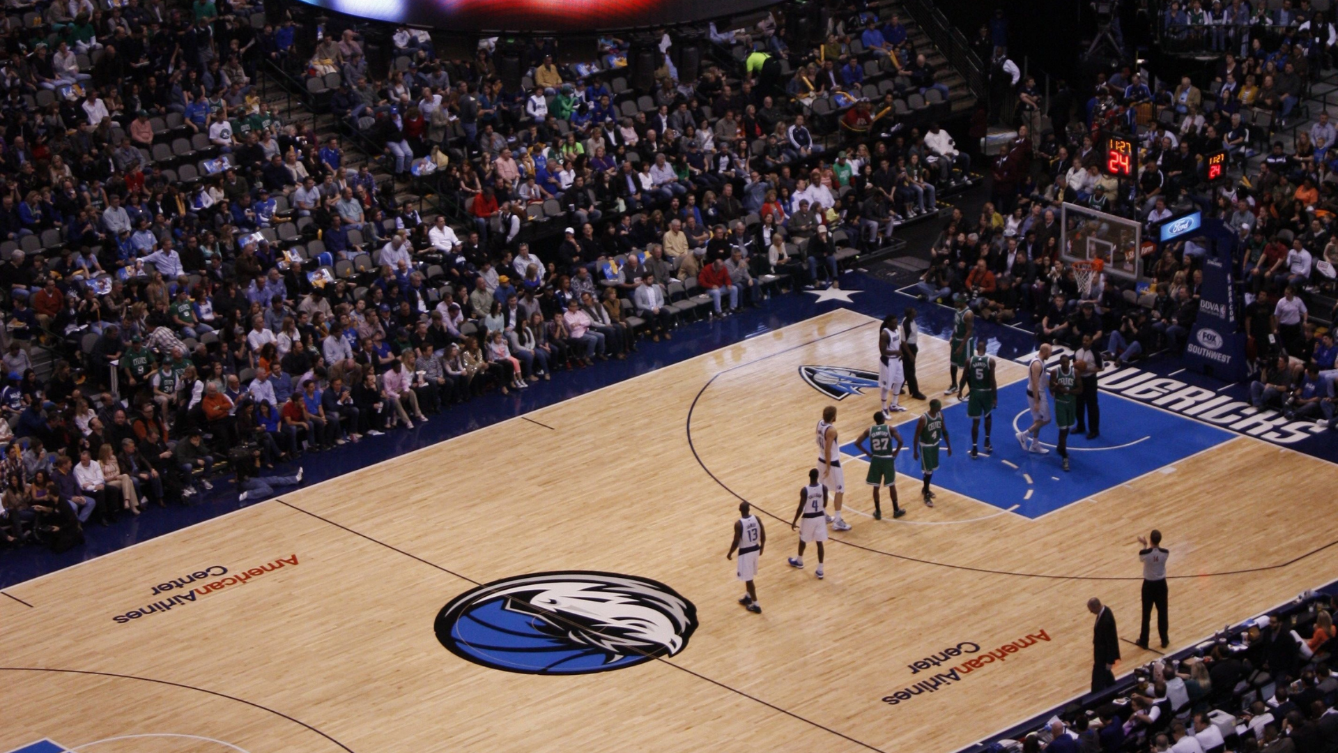 Stock Footage of a Previous Dallas Mavericks Game