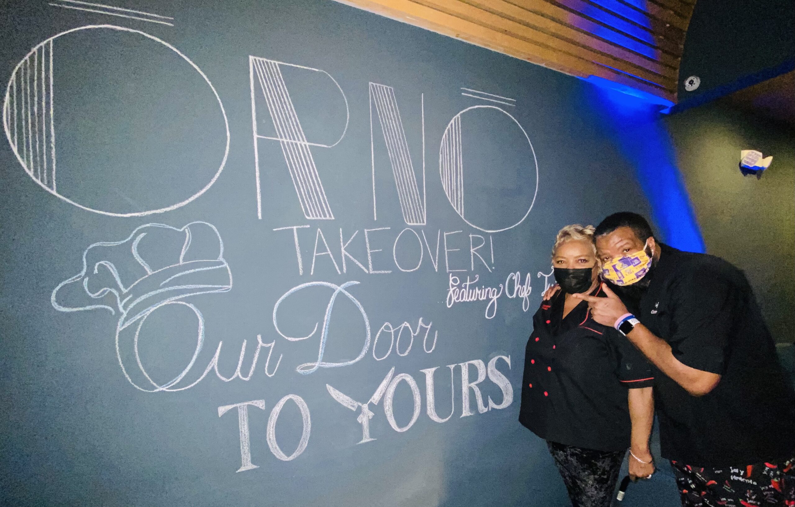 Chef Ty Frazier and Denise Harper Frazier at ORNO Restaurant