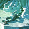 Chains on Statue’s feet. Credit: National Park Service