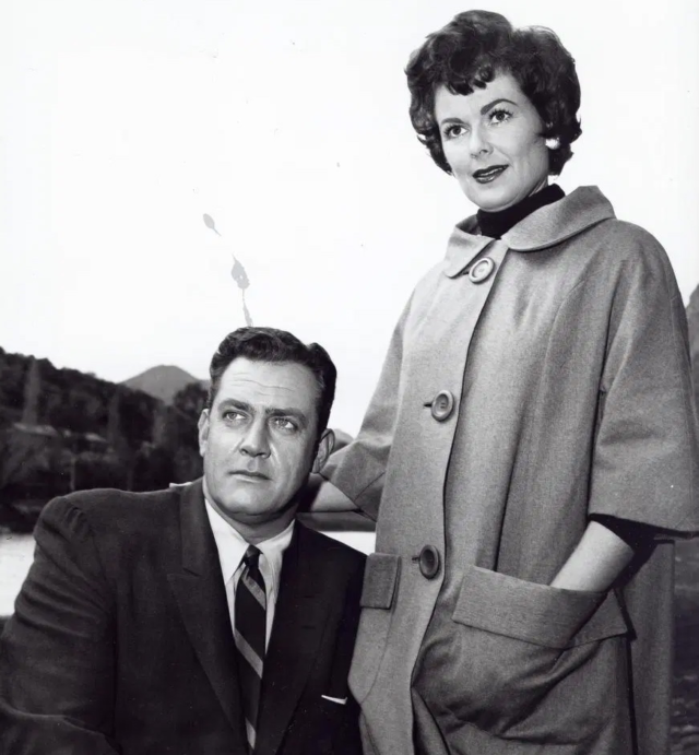 Ms. Barbara Hale with Raymond Burr