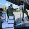 soldiers transporting humanitarian aid to Haiti