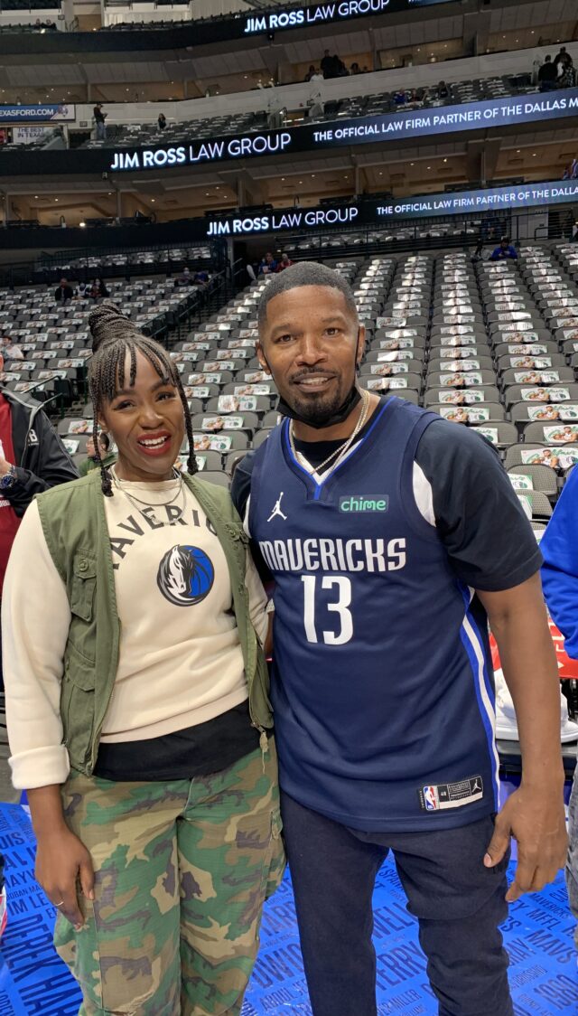 Mavs DJ Poizon Ivy and Jamie Foxx