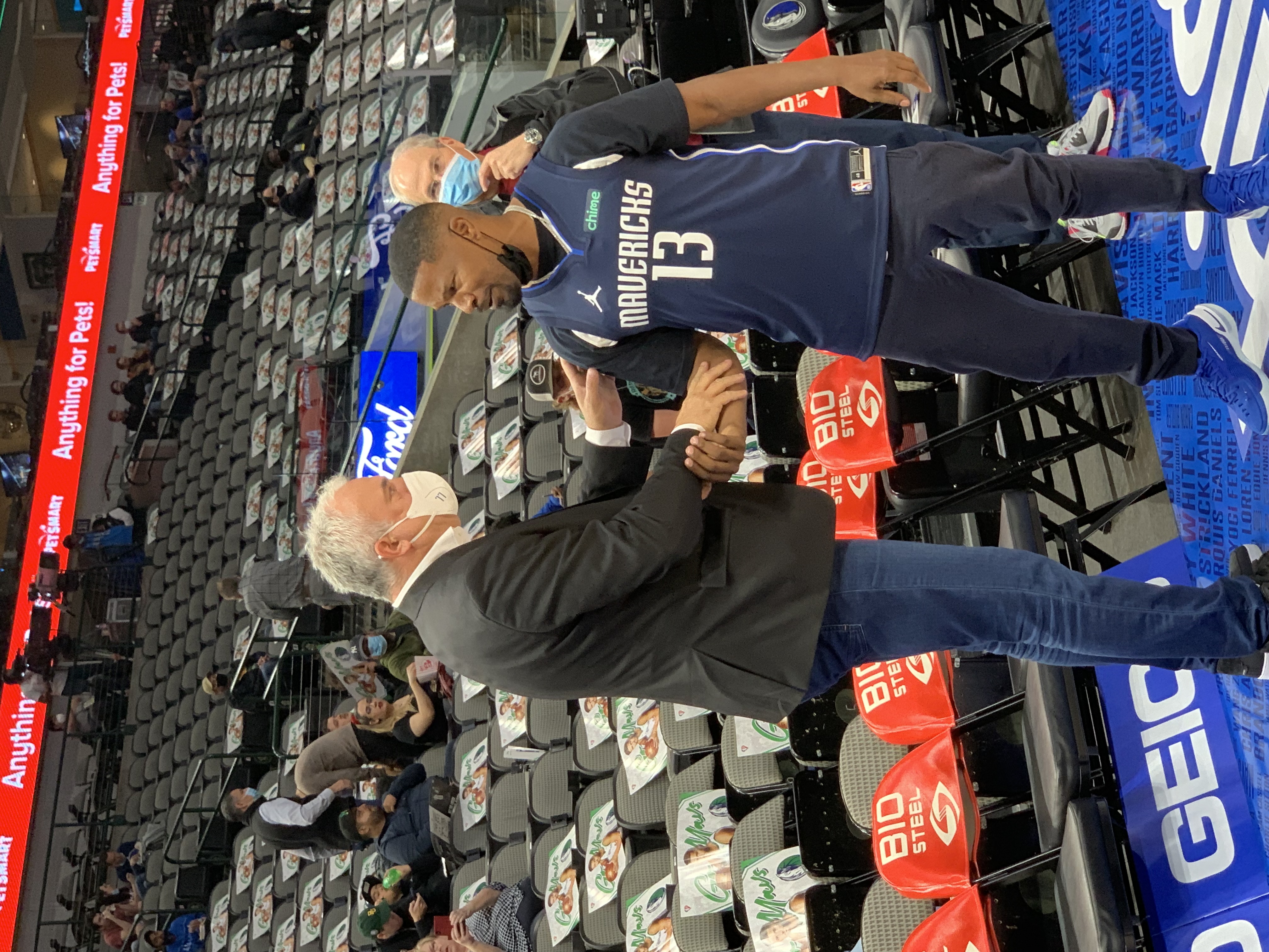 Sasha Doncic, Luka's dad, and Jamie Foxx