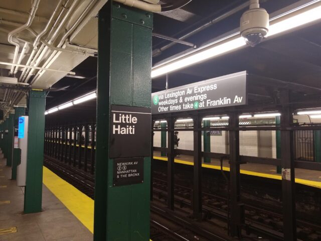 The platform inside the Newkirk Avenue