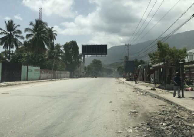 An empty street in Martissant