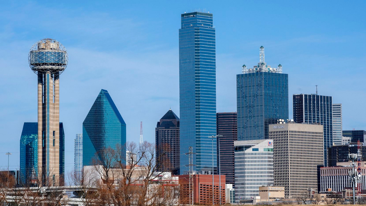 Downtown Dallas' skyline