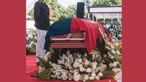 Former President Moise's coffin