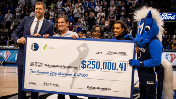 Mavs Donation to Dirk's Foundation