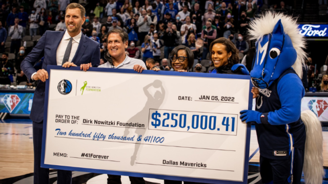 Mavs Donation to Dirk's Foundation