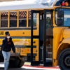 Student Board a Garland ISD bus