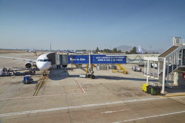 View of Arturo Merino Benítez International Airport