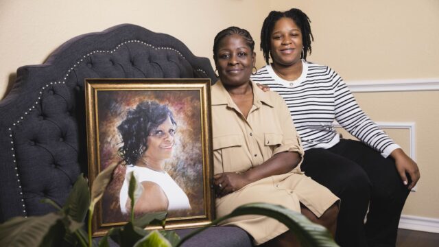 Torsha Haynes (left), the daughter of Debra Bell