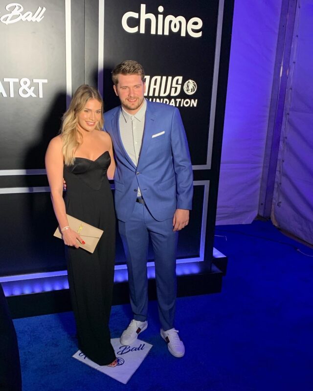 Luka Doncic and Anamaria Goltes