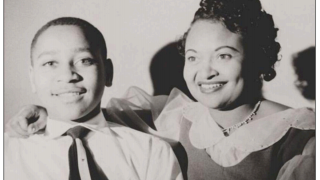 Emmett Till with his mother, Mamie Till Mobley