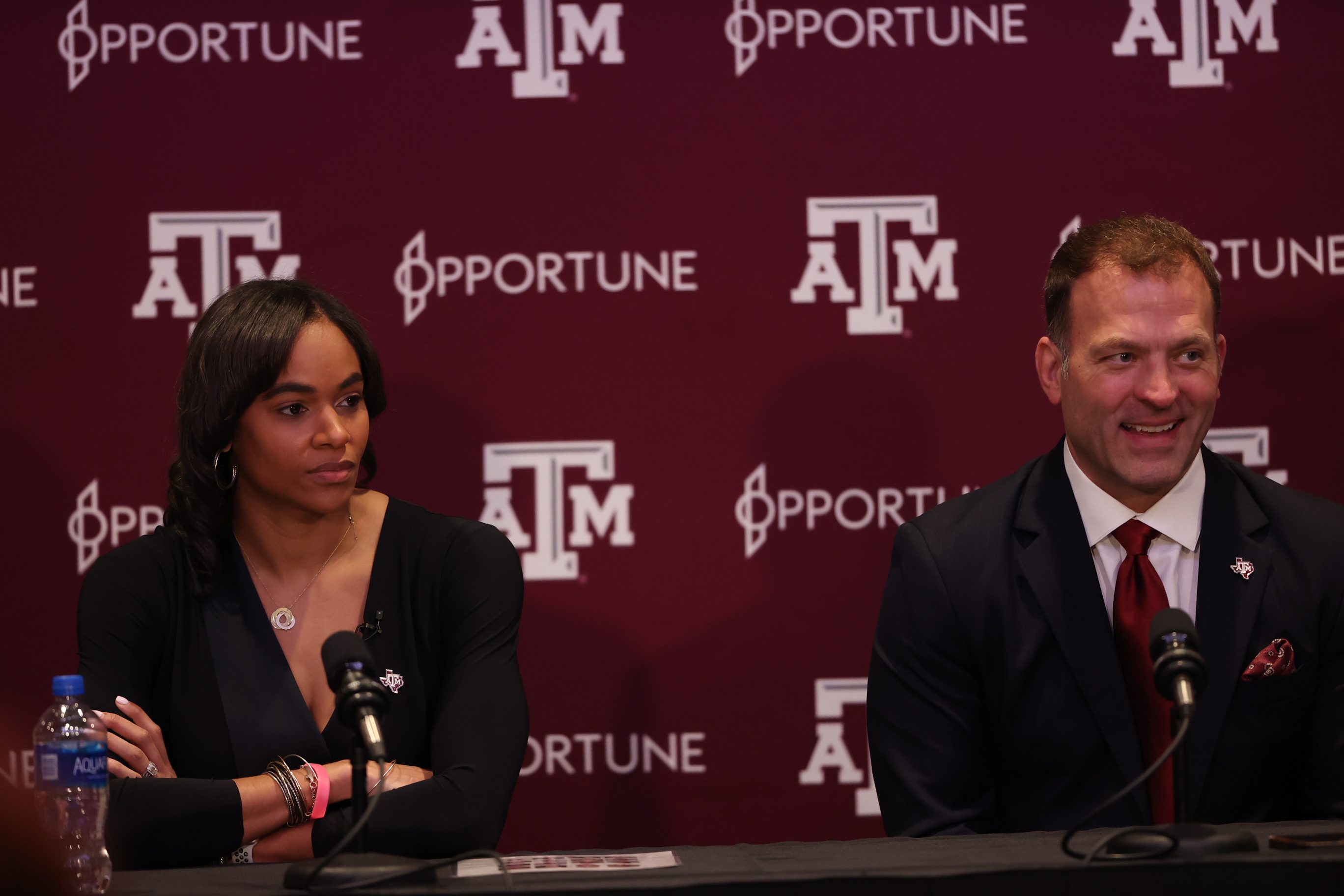 Head Coach Joni Taylor and AD Ross Bjork