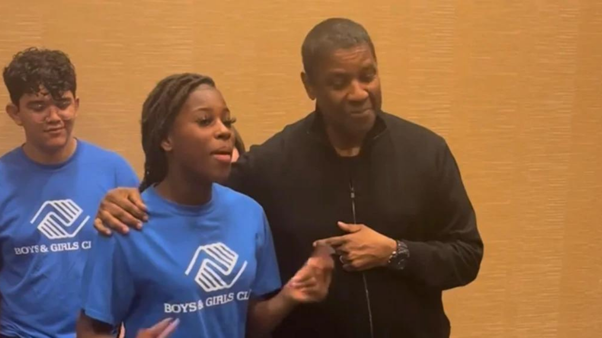 Denzel Washington recently joined a group of kids at the Boys & Girls