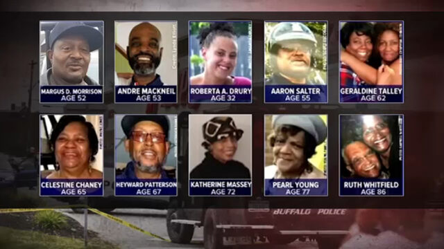 Ten Black people were murdered by a White man who hated Black people