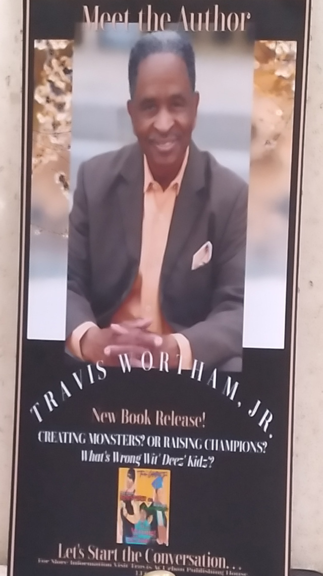 Poster of Wortham’s book signing.