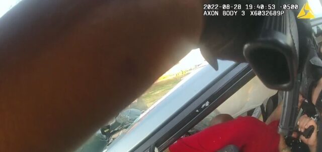 Footage from an officer's body camera