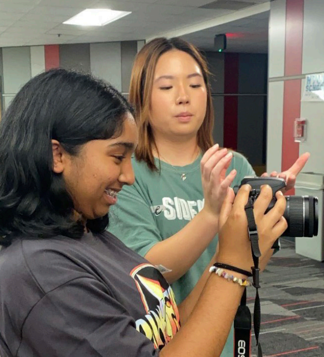 The Sidekick Editor-in-Chief, Angelina Liu teaching