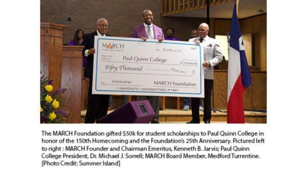 March Foundation donation to Paul Quinn