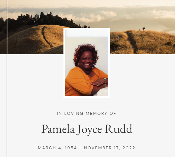 In Remembrance Pamela Joyce Rudd NL