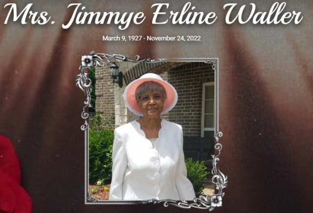 In Remembrance Mrs. Jimmye Erline Waller