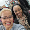 Marsha D. Carter (left) with a client