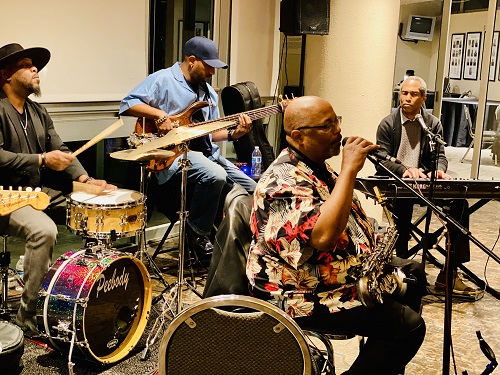 Jazz saxophonist and vocalist Rob Holbert and band perform at Music Under the Dome Feb.23 2023