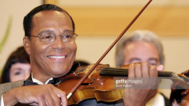 Minister Louis Farrakhan plays violin.