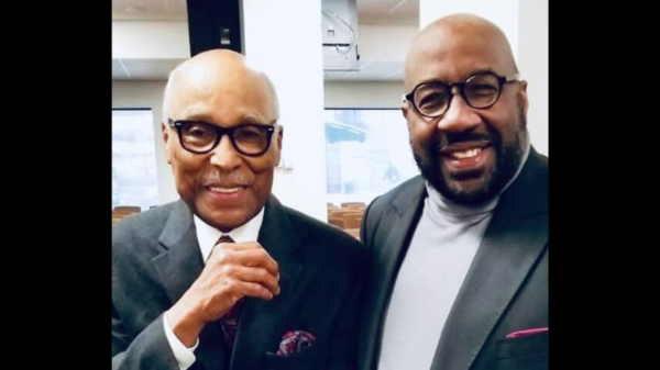 Rev. Holmes with Vincent Hall