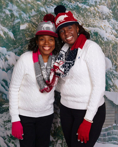 On the left, Daphne Baker, and Meshell Baker, on the right.