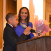 Lynn Clouser is all smiles as her son Marshall