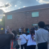 Rev. Henry Brown speaks at prayer vigil for Ms Elaine of Elaine's Kitchen