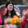 Alexa Keith (center) hugs Brooklyn Deese