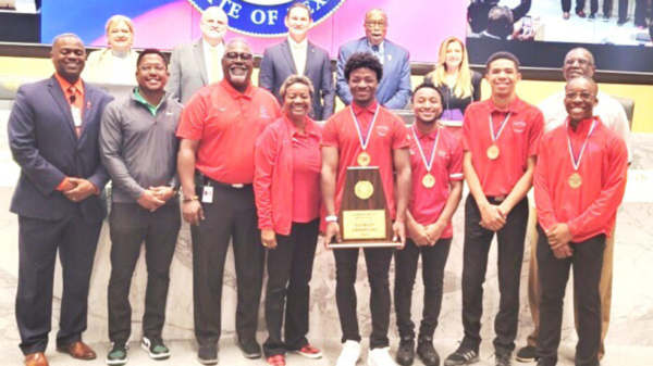 Carter High Golf Champs with Dallas County Commissioners Court