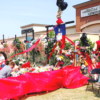 People place flowers