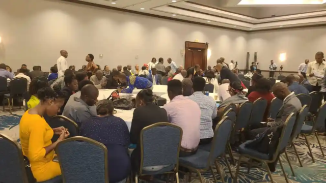 View of attendees at the Political Forum