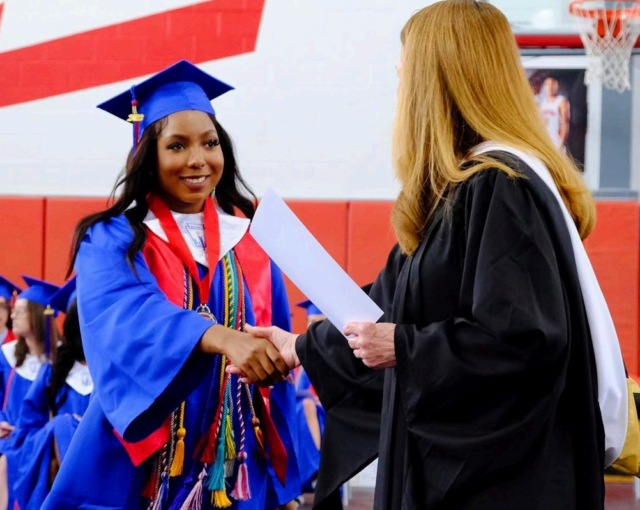 Kendall Gayle Washington at high school graduation