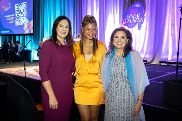 Ashleigh Everett (co-chair), Storm Reid (speaker), Yolanda Garcia (co-chair)