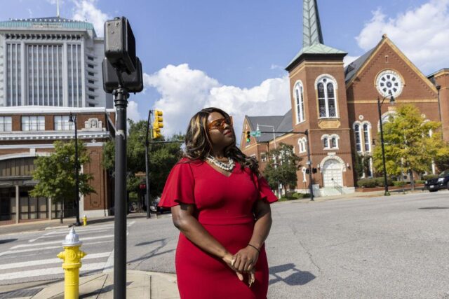 Khadidah Stone stands