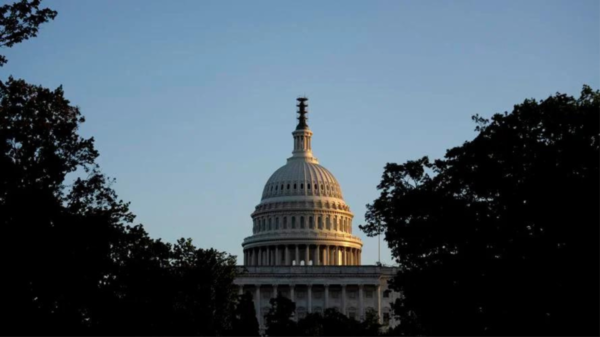The dome of the U.S. Capitol Building at sunset last month