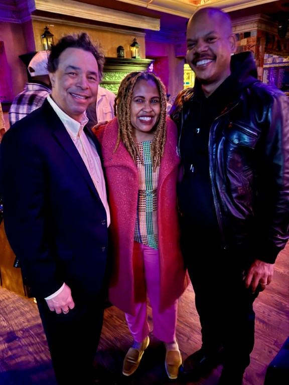 Eva D. Coleman with PR and Media greats Neil Foote and Oscar Joyner 