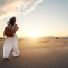 Girl on desert