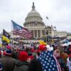 Supporters of ex-President Donald Trump rally