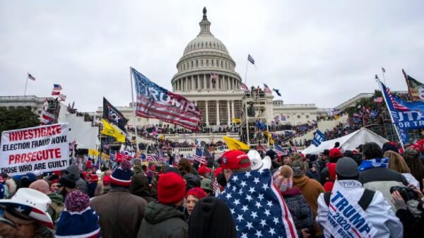 Supporters of ex-President Donald Trump rally