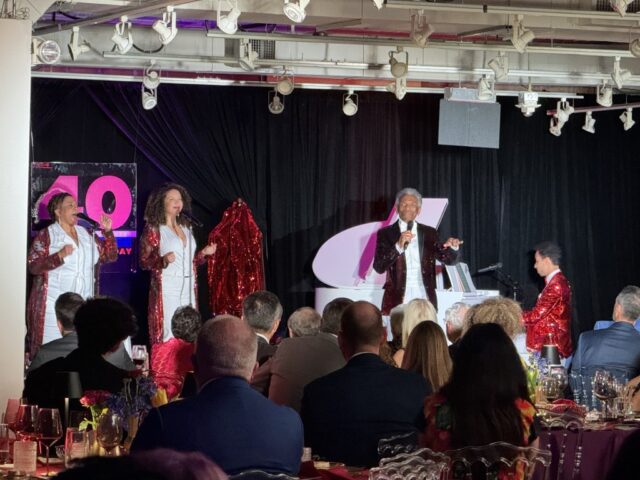 Broadway legend André De Shields performs at Dallas Theater Centers Centerstage 40 gala at the Fashion Industry Gallery in Dallas