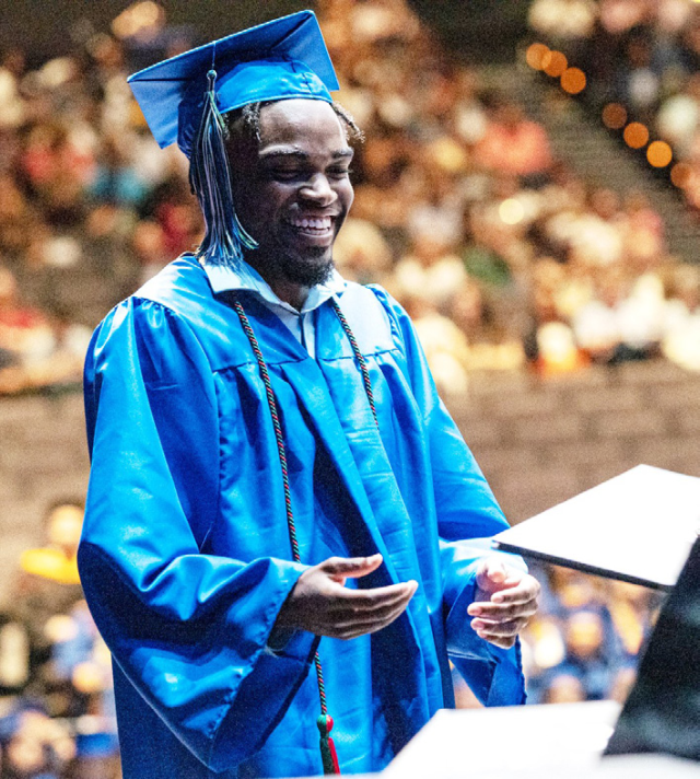 Malik Childs receives Diploma