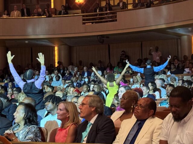 Dancers from Dallas Black Dance Theater in the audience at Together We Sing at the Meyerson Symphony Center in Dallas June 23, 2024